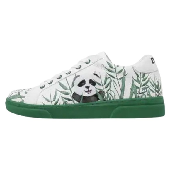 DOGO • Vegan Leather White Sneakers Bamboo Lover Panda Design - Picture 3 of 9